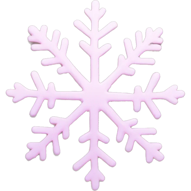 pastel pink snowflake  emoji