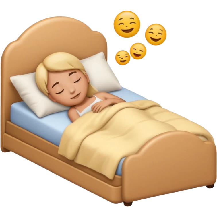 person in bed dreaming emoji style emoji