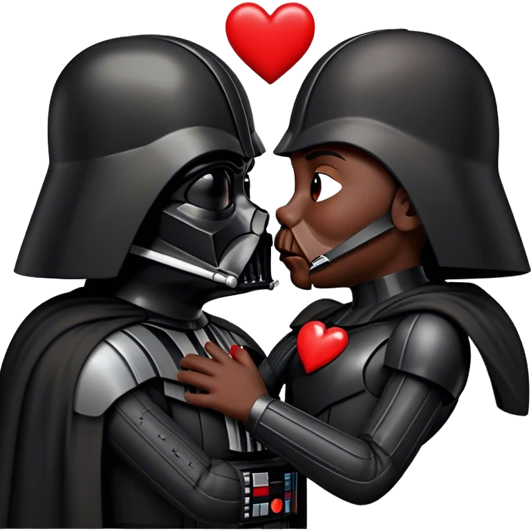 Darth Vader kissing face with red heart emoji