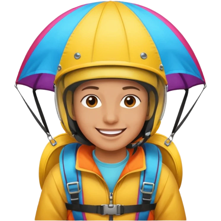 Cycling with parachute emoji
