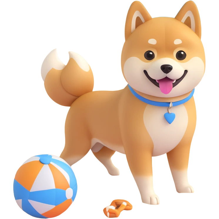 shiba inu at beach emoji