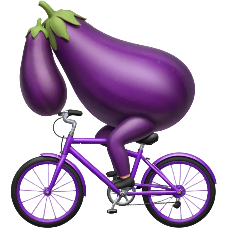 Eggplant riding a bicycle  emoji
