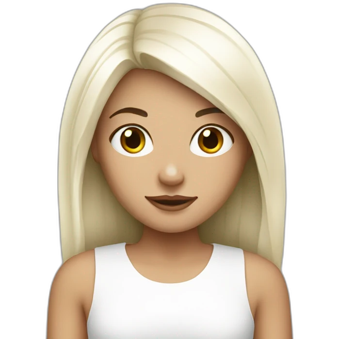 White Vegan girl emoji
