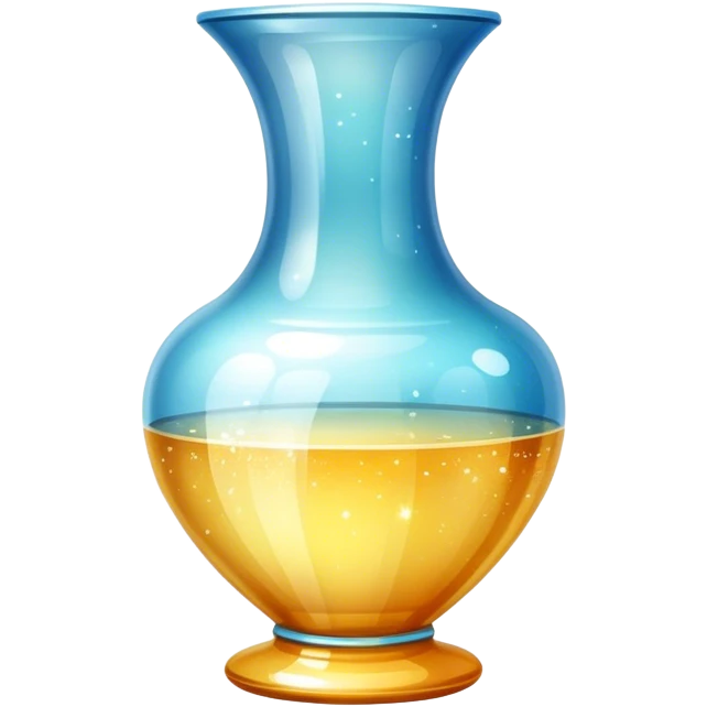 Sparkly glossy glass vase pot emoji