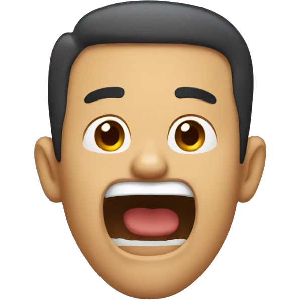 animated open mouth side view  emoji