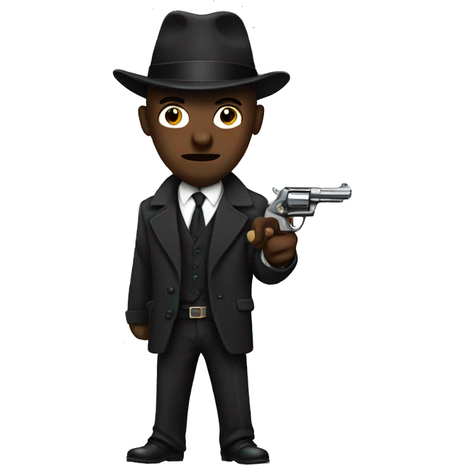 mafia member with revolver emoji