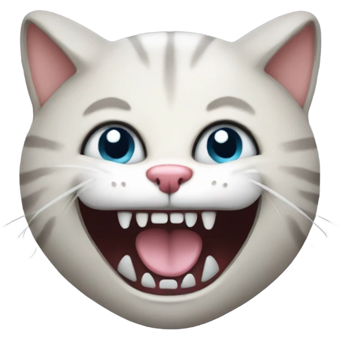 Cat with huge teeth emoji