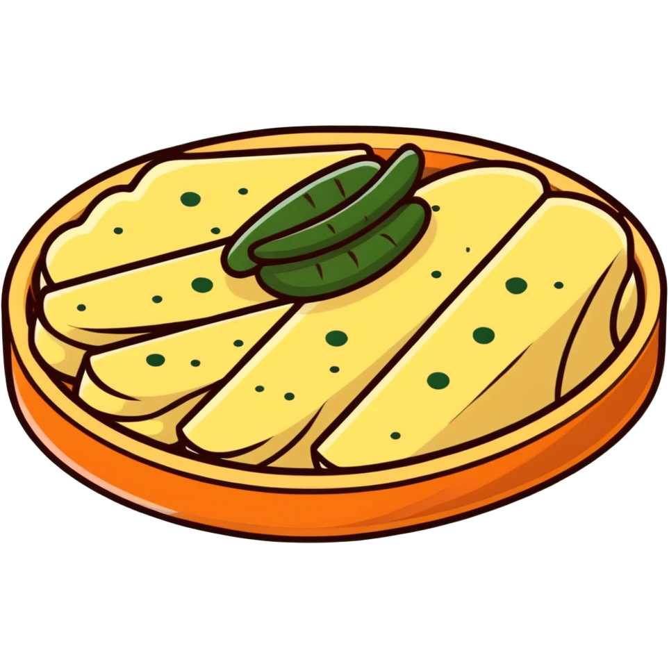 Traditional Japanese rice cracker with nori seaweed emoji