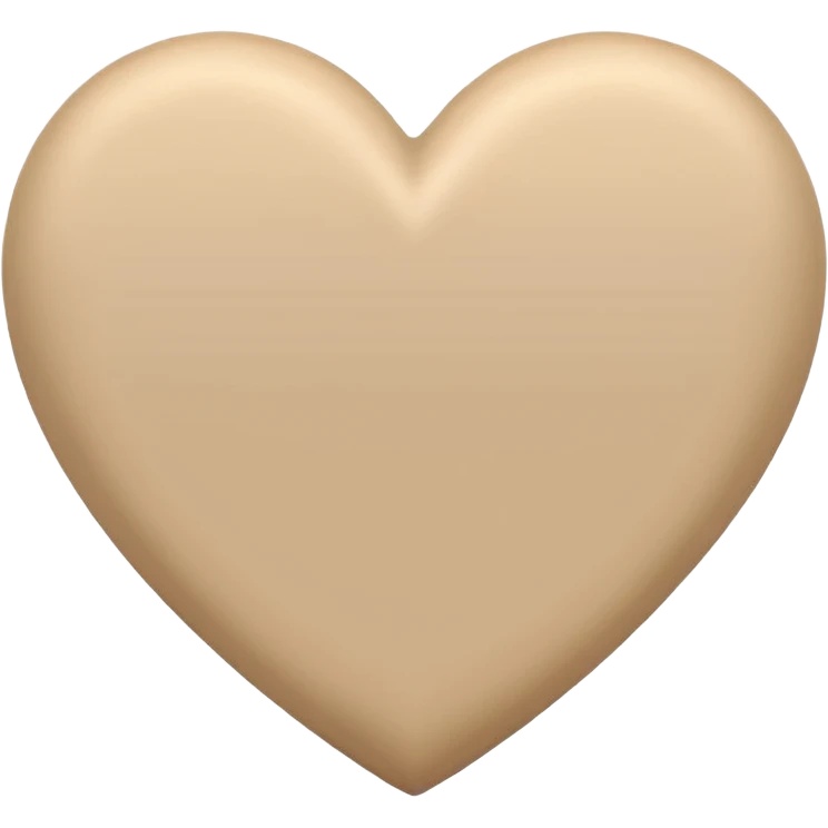 beige heart emoji