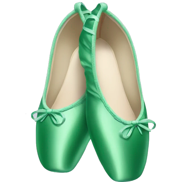 Green ballet pointe shoes emoji