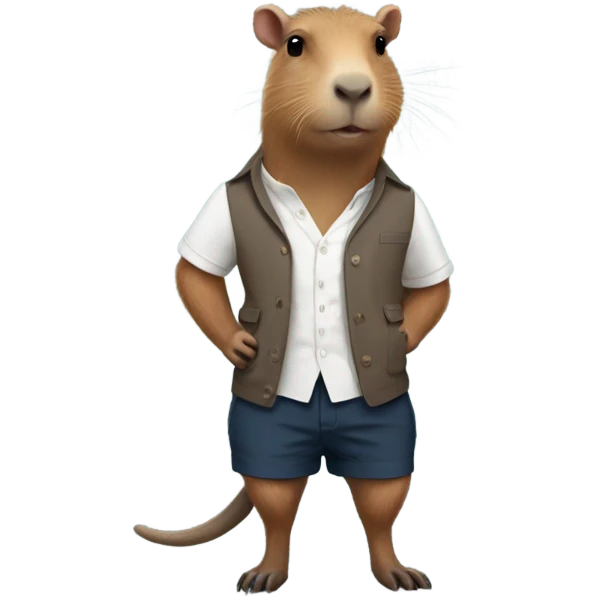 A preppy capybara emoji