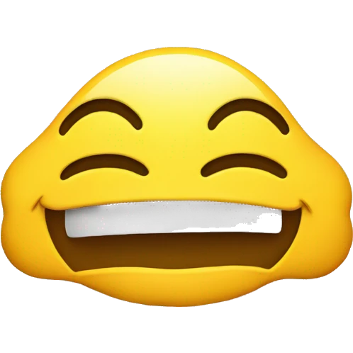 Yellow face emoji with wide smile  emoji