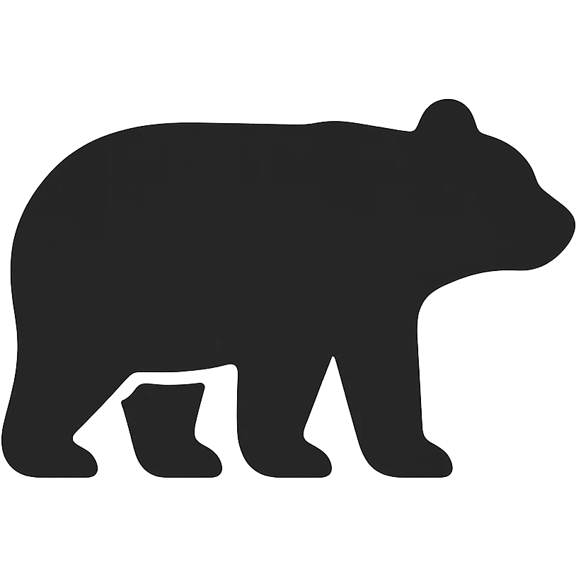 Bear black silhouette emoji
