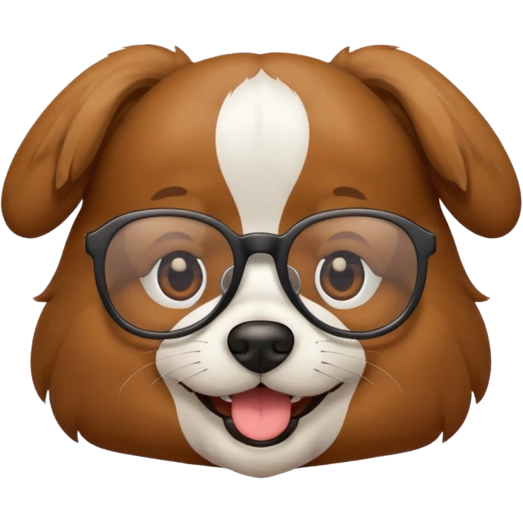 dog with glasses  emoji