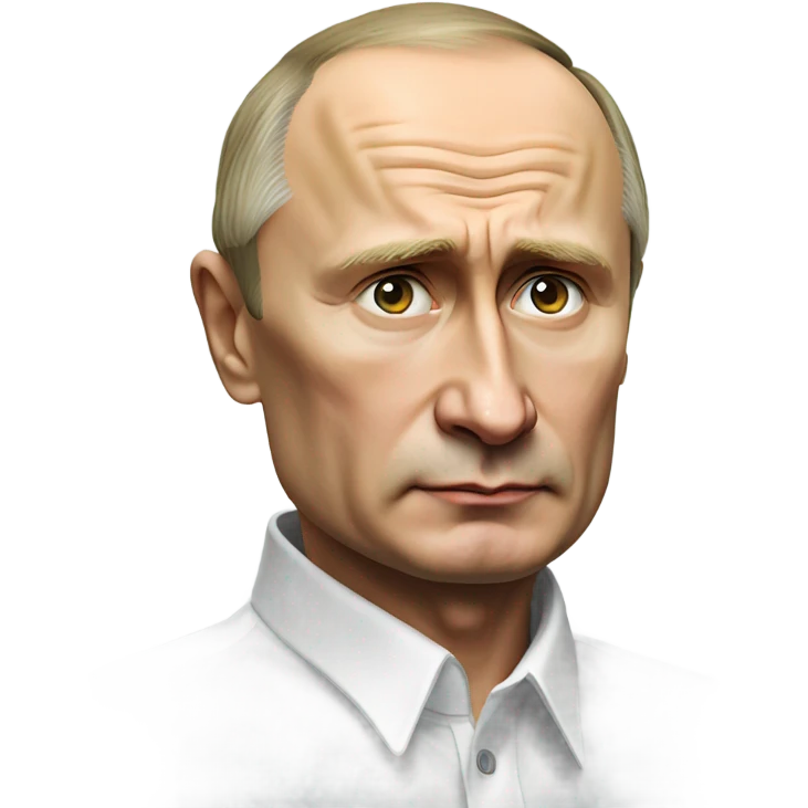 sad putin photorealistic serious emoji