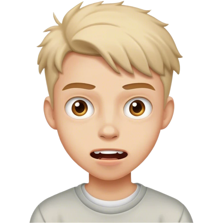 high school kid with crazy expression emoji