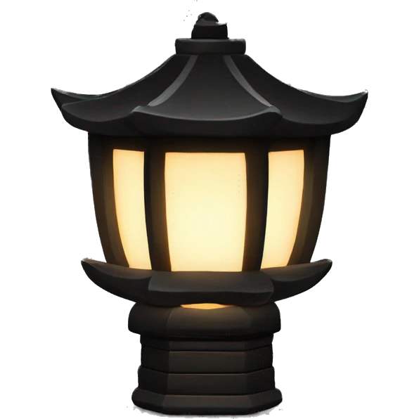 glowing asian lantern in darkness emoji