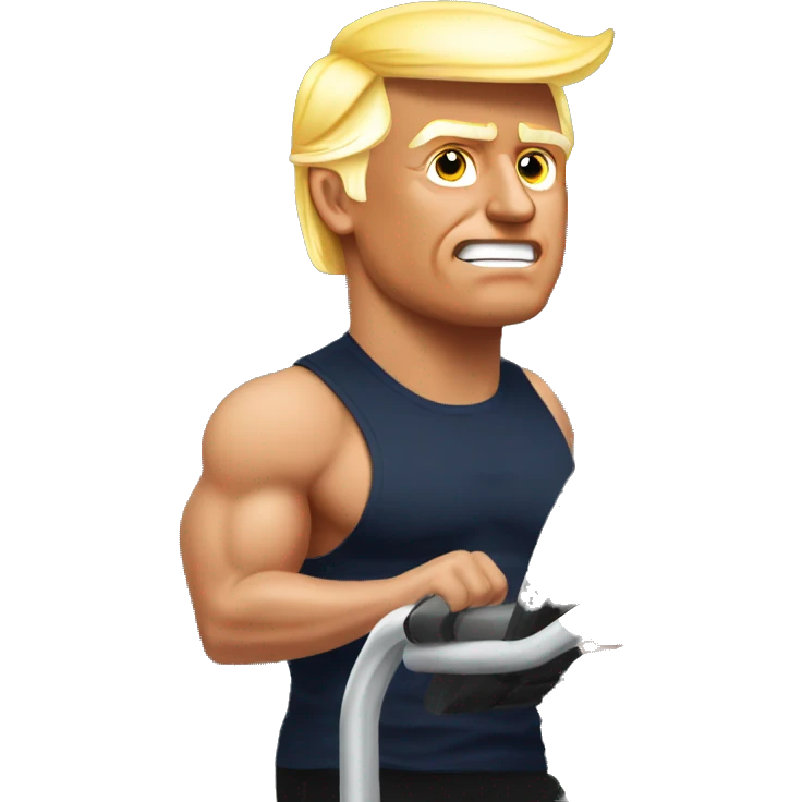 Trump in the gym emoji