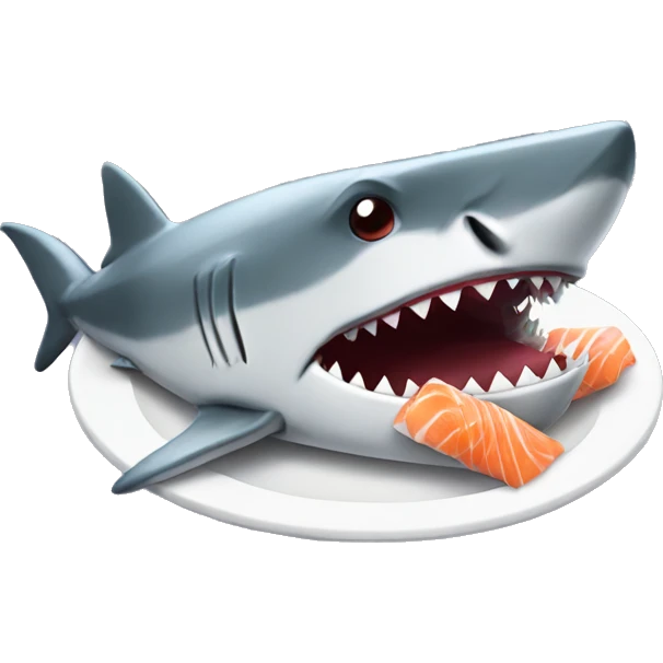 shark eat sush emoji