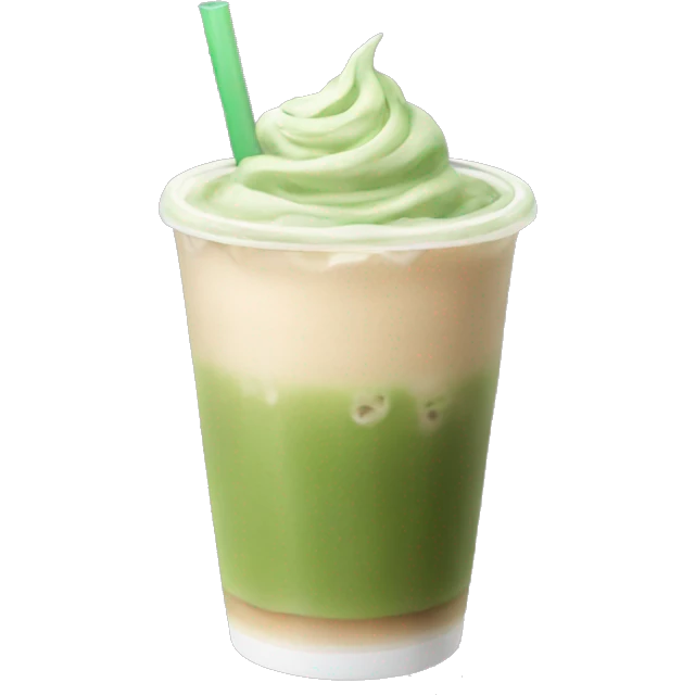 Matcha iced latte emoji