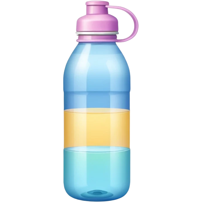 Colorful shiny pastel water bottle emoji