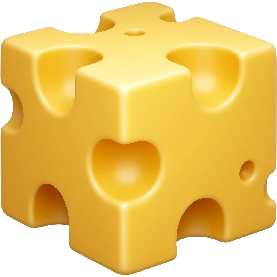 Swiss Cheese cubes emoji