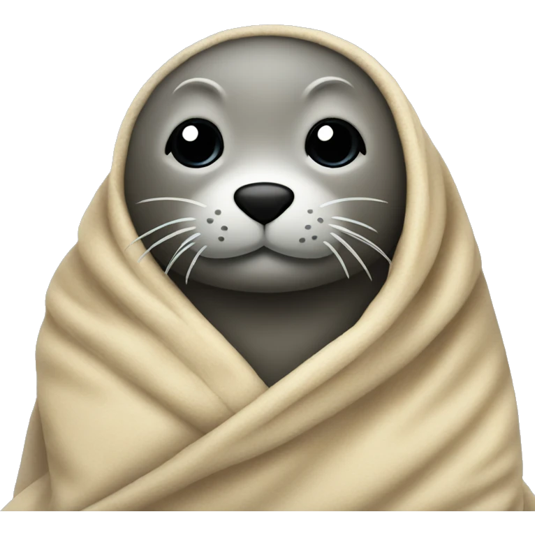 seal with blanket around it emoji