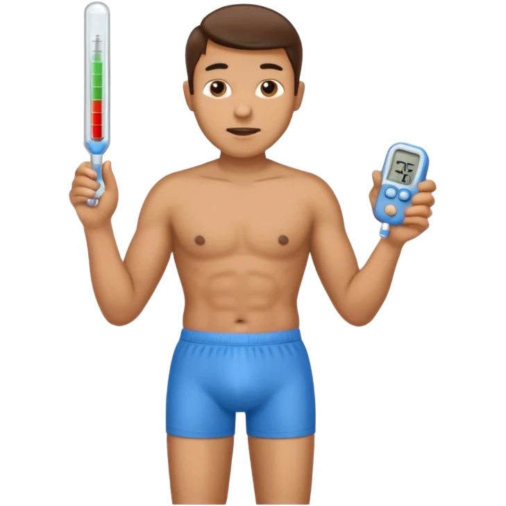 Мужские трусы рядом градусник emoji