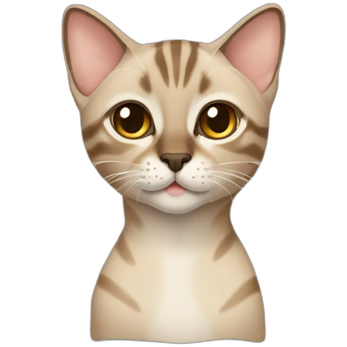 Tabby Siamese cat emoji