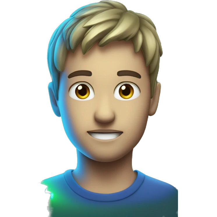 neon lightning with blue to green gradient emoji