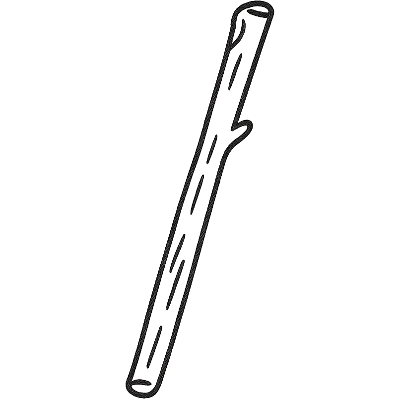 hand-drawn outlined stick emoji