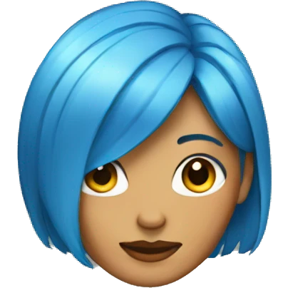 woman with blue hair emoji