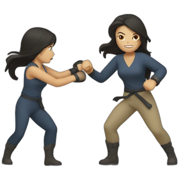 Women fight a guis emoji