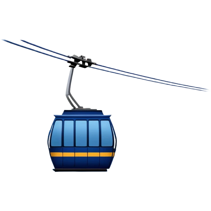 create a cablecar emoji in winter with the logo of Bergbahnen Adelboden Lenk. make it navy dark blue. no yellow. and add the words in white: Lenk  emoji