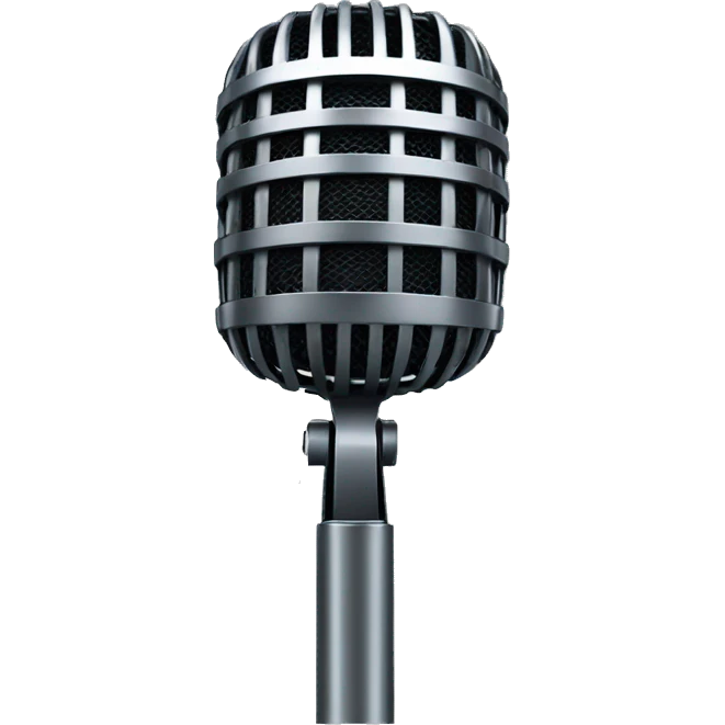 microphone with yelling person  emoji