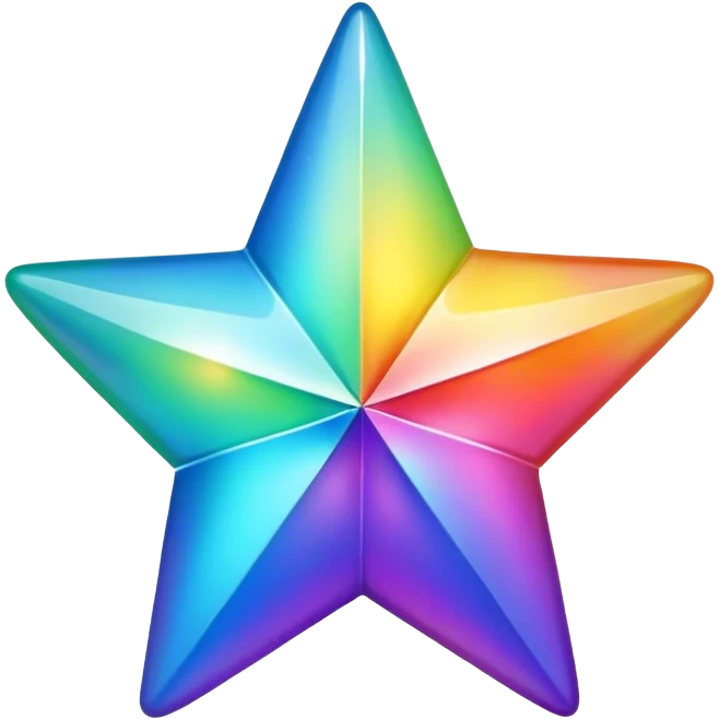 Rainbow star emoji
