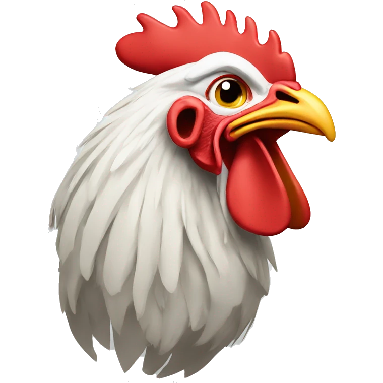rooster with beak open emoji