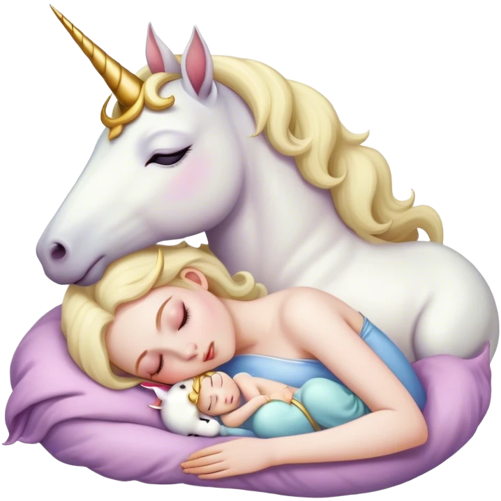 Sleeping princess unicorn  emoji