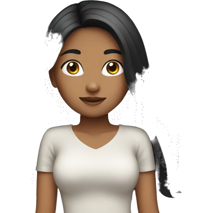 Girl with long black hair emoji