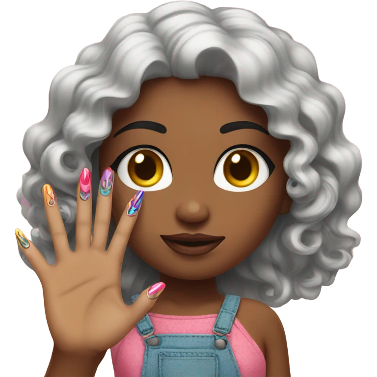 Girlie show us her nails  emoji