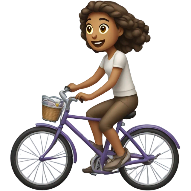 Girl riding bicycle emoji