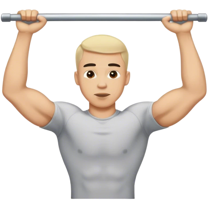 guy with shirt doing pull ups emoji