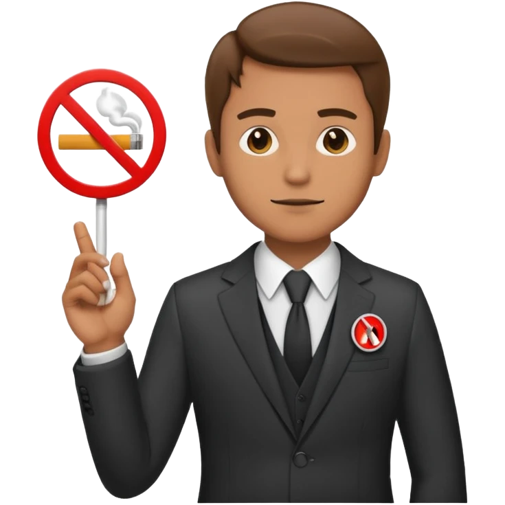 no smoking sign with a man emoji