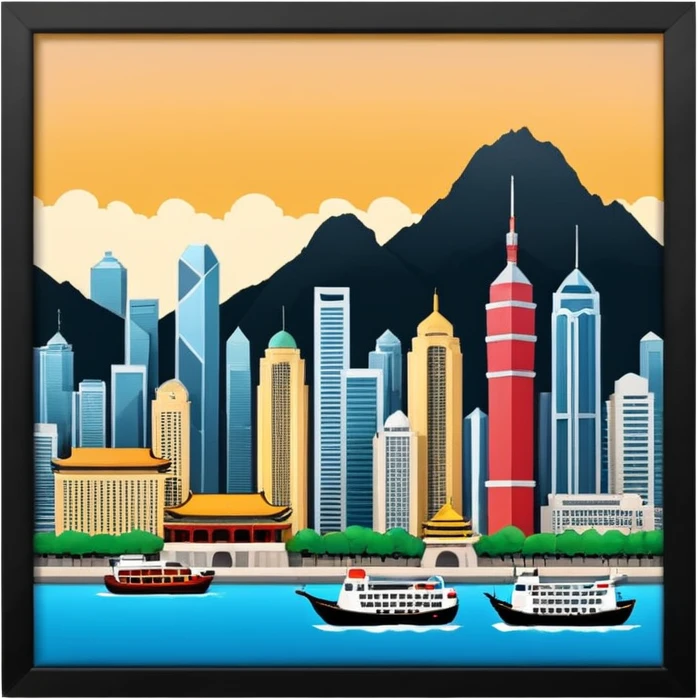 Hong Kong and Berlin of the East mix emoji