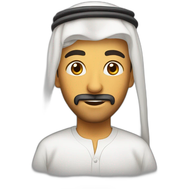 Arabe qui tire la langue et qui veut taper emoji
