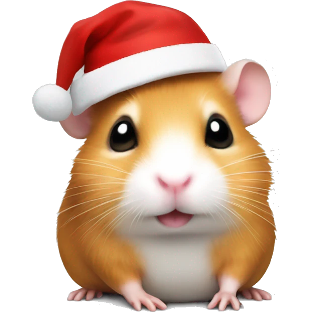 Hamster with Christmas hat  emoji