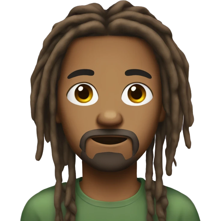 dreadhead teenager with a goatee emoji
