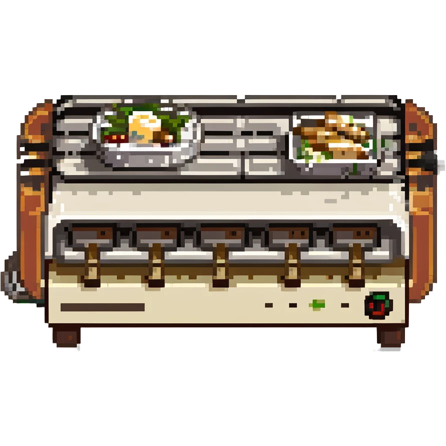 appareil à raclette, vue de face emoji