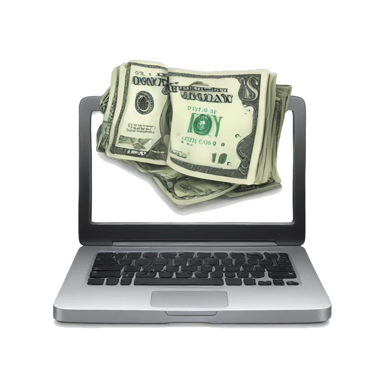 laptop and money  emoji