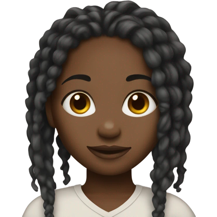 Black island girl with locs emoji